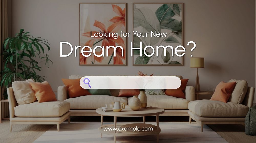 Dream home  blog banner template