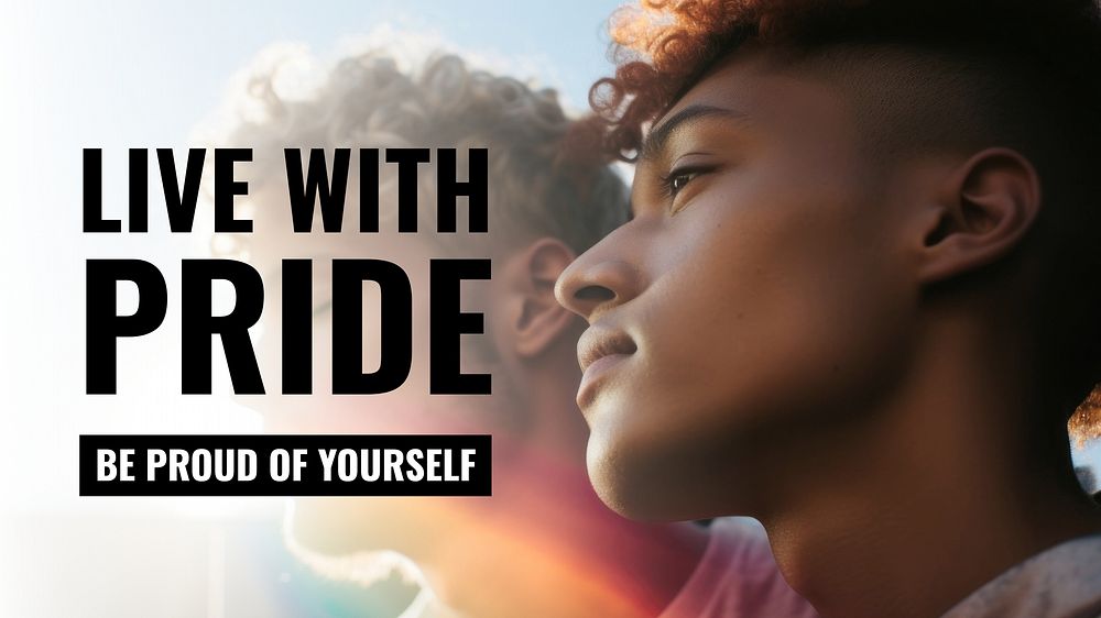 Pride month blog banner template