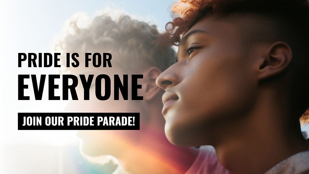 Pride parade blog banner template