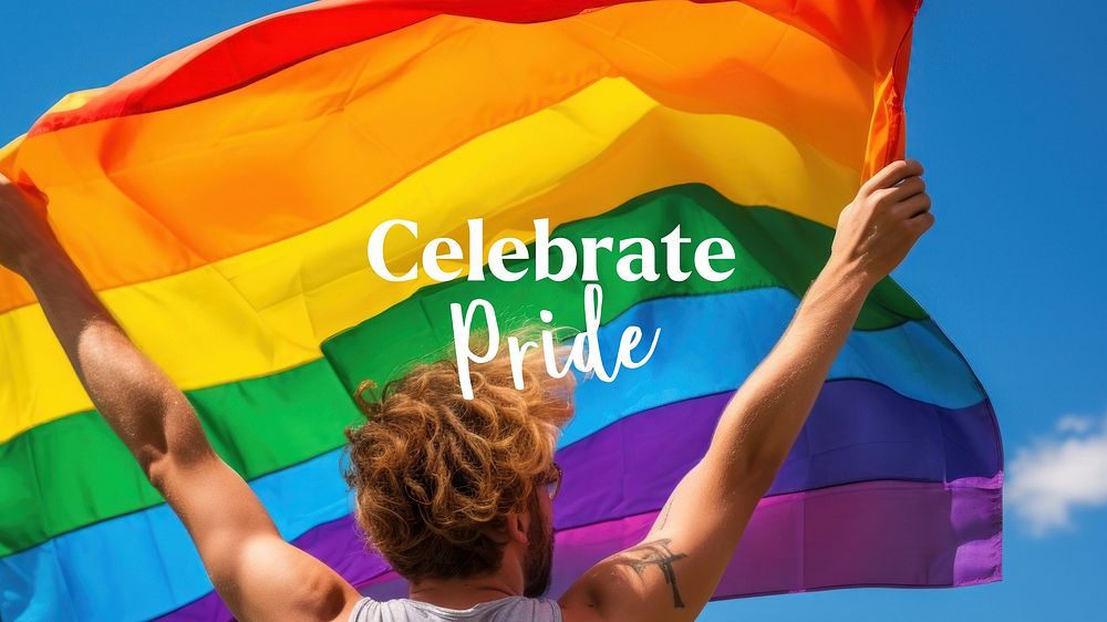 Celebrate pride quote desktop wallpaper template