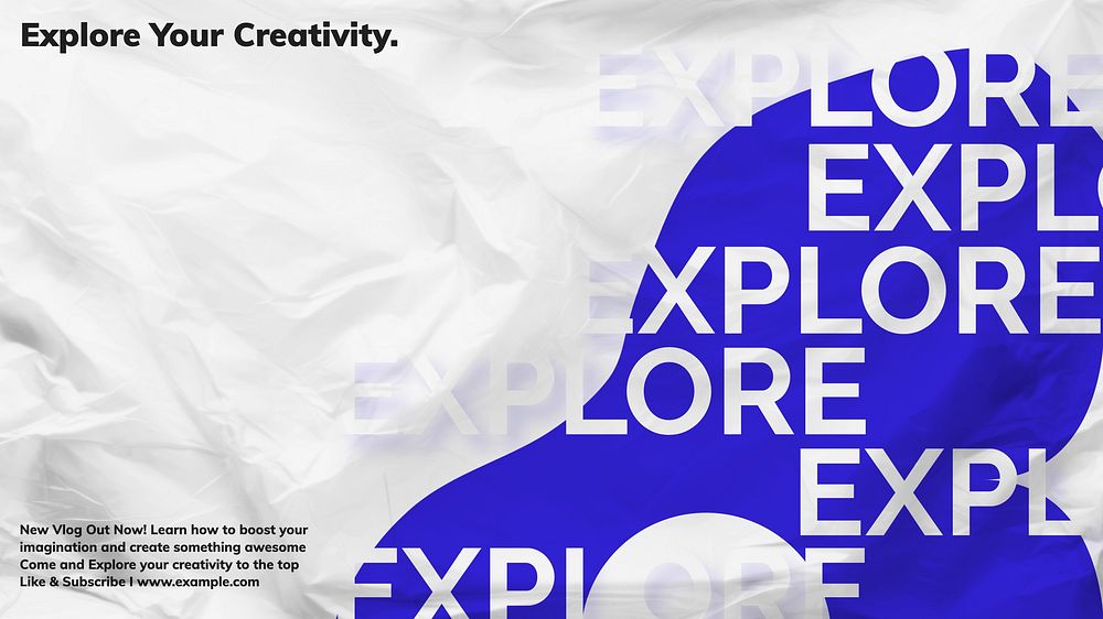 Explore creativity blog banner template