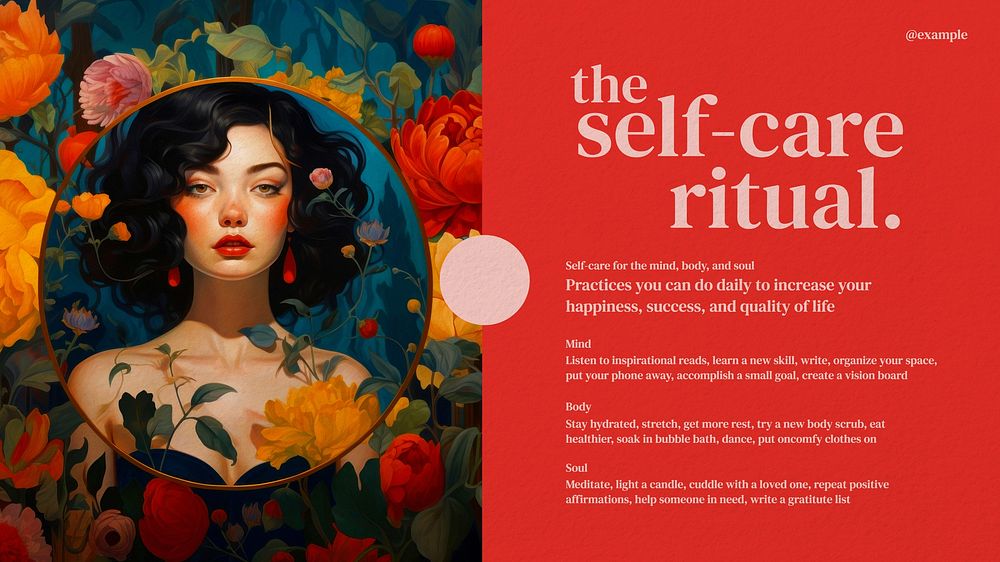 Self-care ritual blog banner template