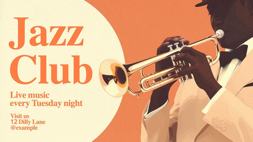 Jazz club blog banner template