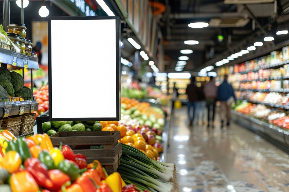 Billboard mockup supermarket shop food. | Premium Photo - rawpixel