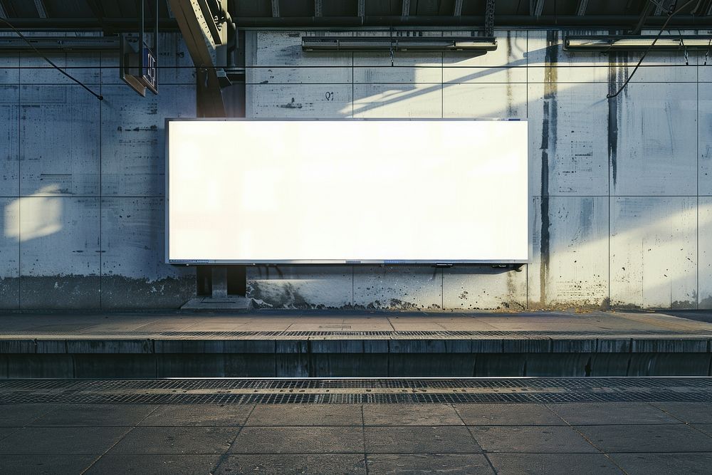 Billboard mockup advertisement electronics screen.