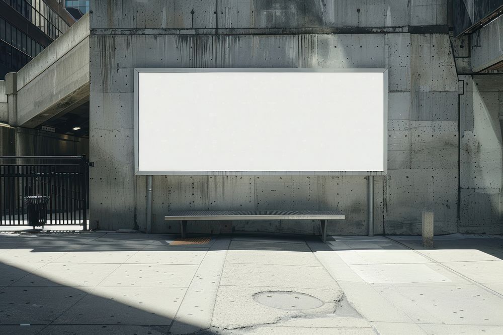 Billboard mockup advertisement electronics furniture.