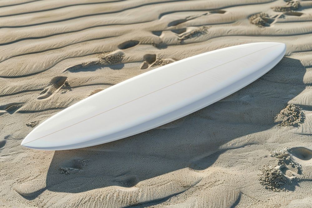 Surfboard mockup outdoors ocean sea.