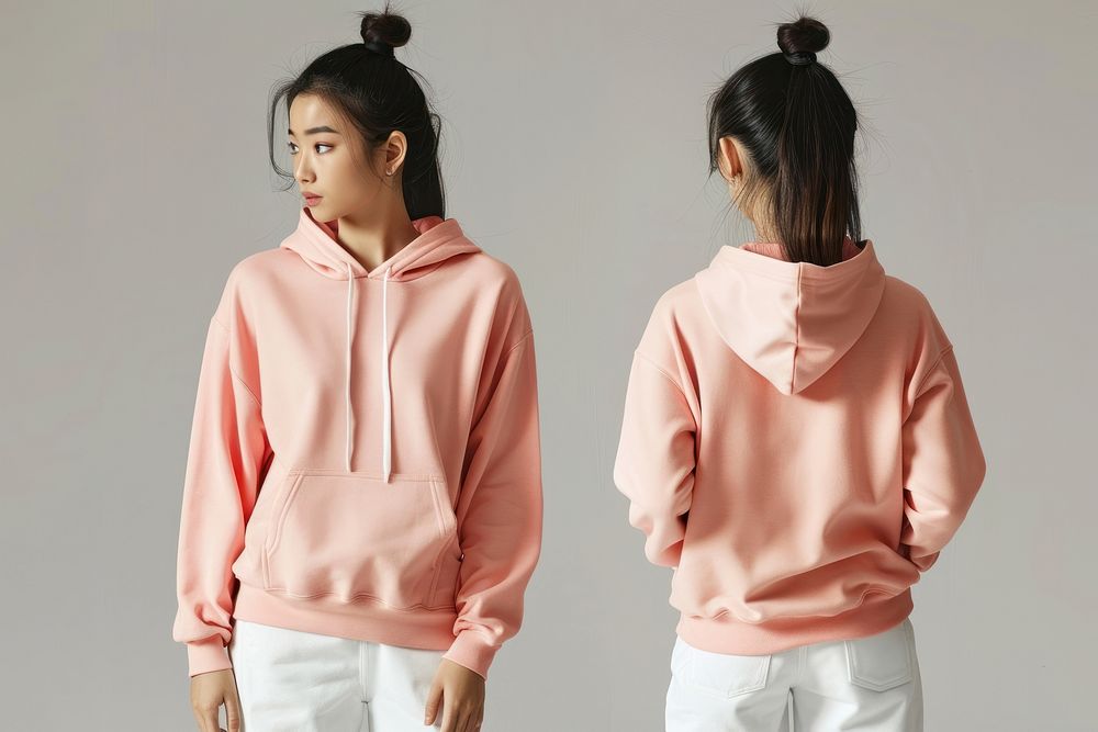 Blank pop color hoodie mockup clothing apparel sweatshirt.