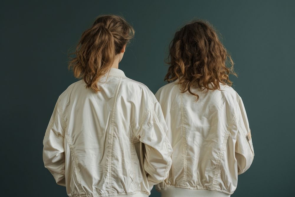 Blank cream jacket mockup apparel clothing blouse.