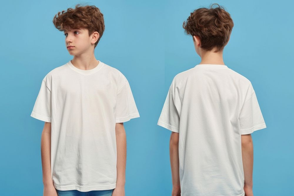 Blank cream oversize t-shirt mockup clothing apparel teen.