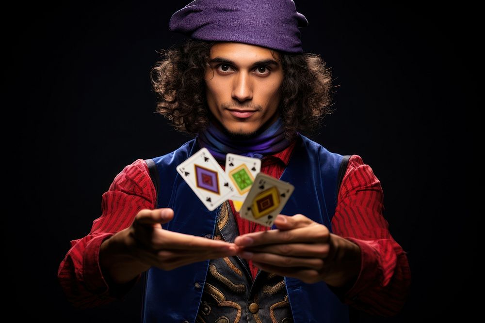 Person performing magic tricks performer clothing magician.