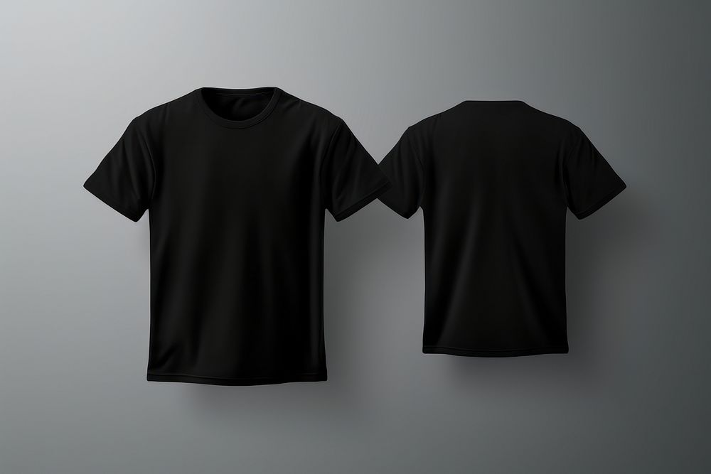 Blank black tshirt mockup clothing apparel t-shirt.