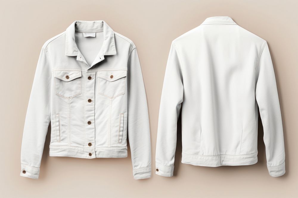 Blank jeans jacket mockup clothing apparel blazer.