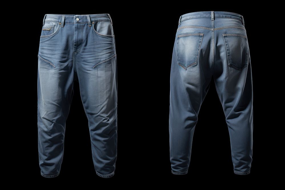 Blank jeans pant mockup clothing apparel pants.