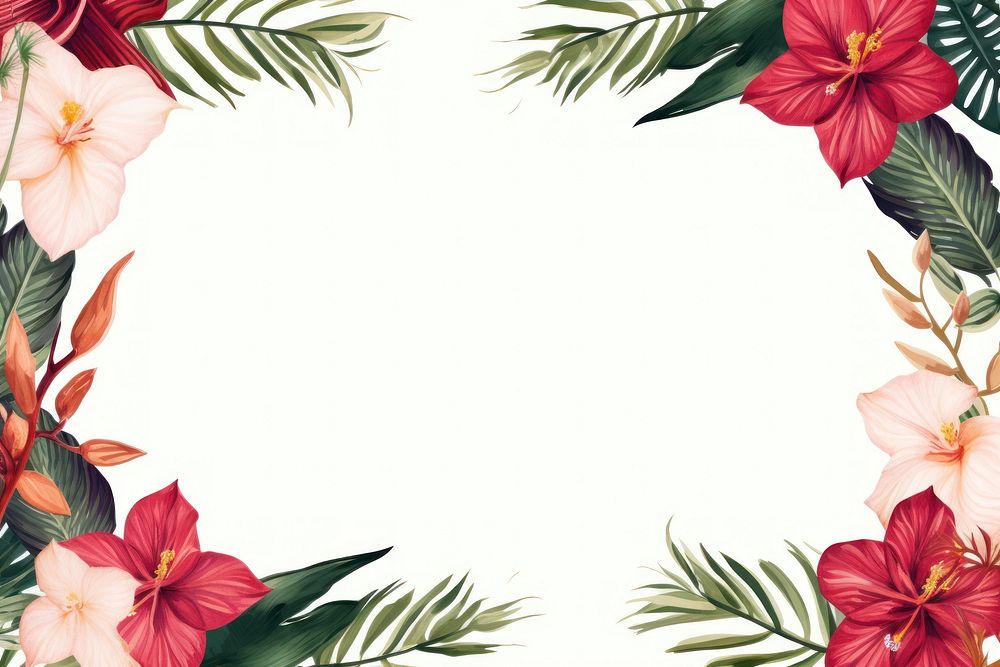 Tropical island graphics hibiscus pattern.