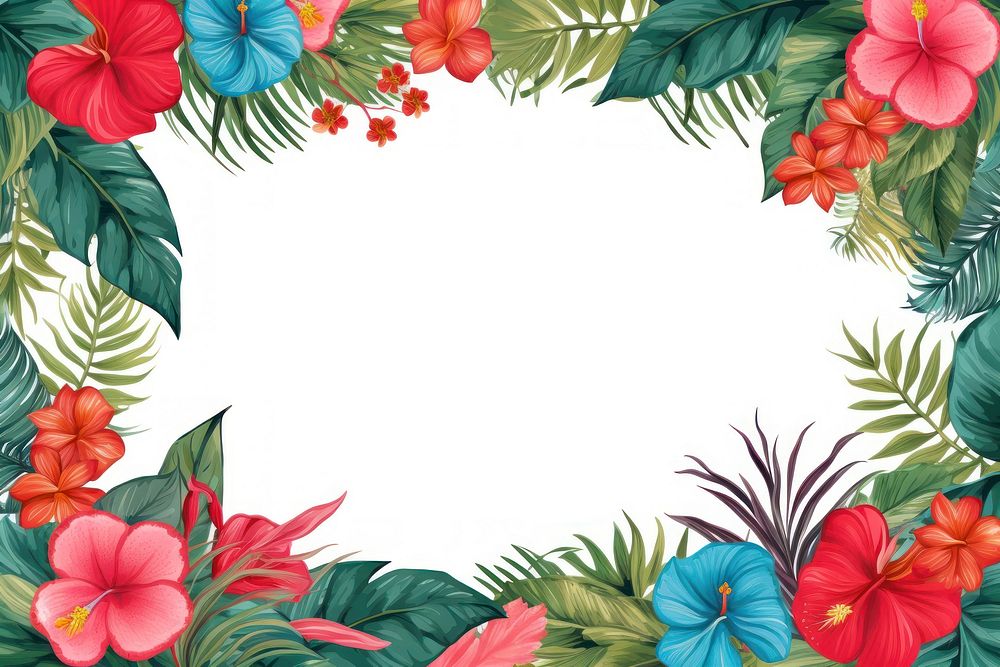 Tropical island graphics hibiscus outdoors.
