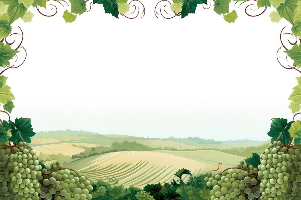 Vineyard countryside outdoors painting.