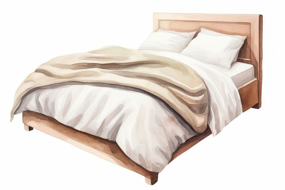 Bed furniture blanket bed sheet.