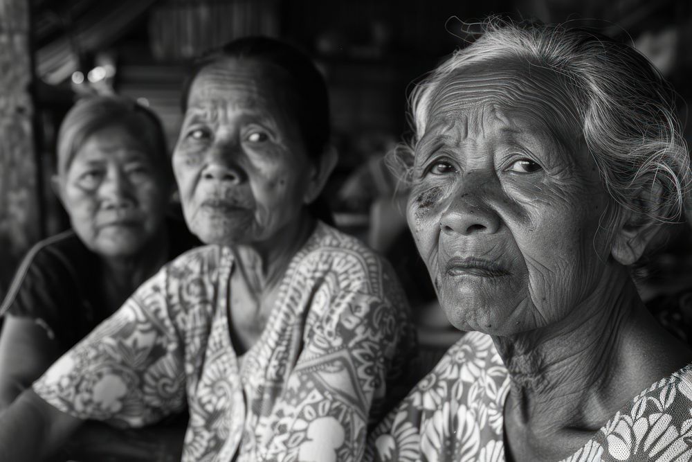Old south east asian women photography portrait wedding.