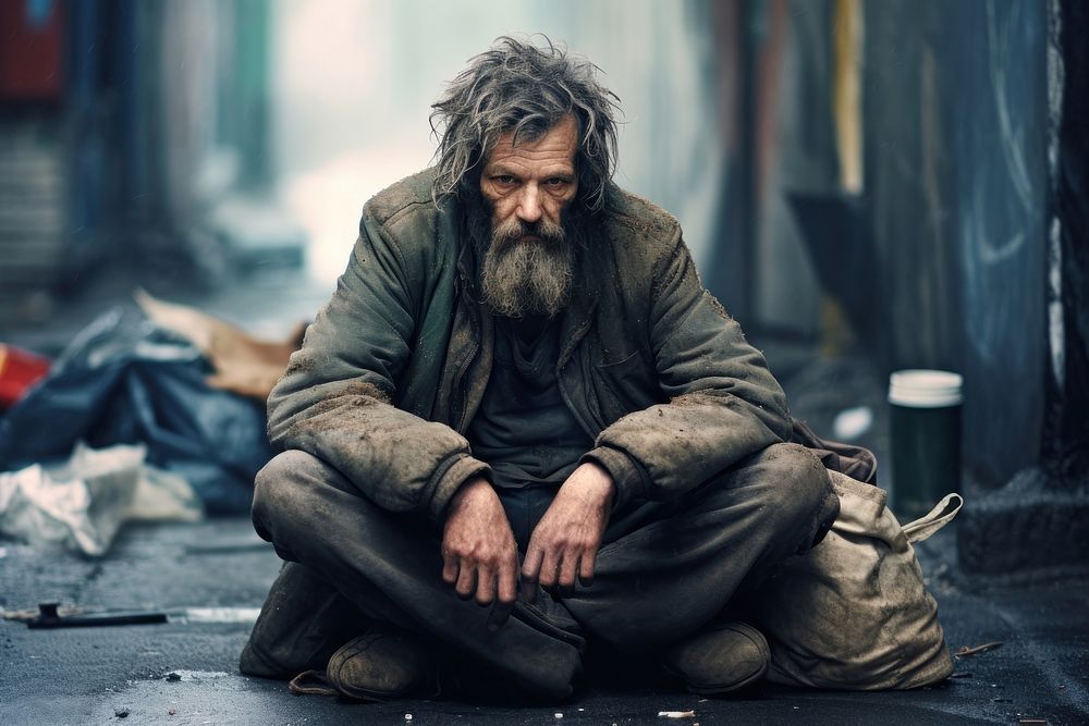 Homeless man photo photography portrait.