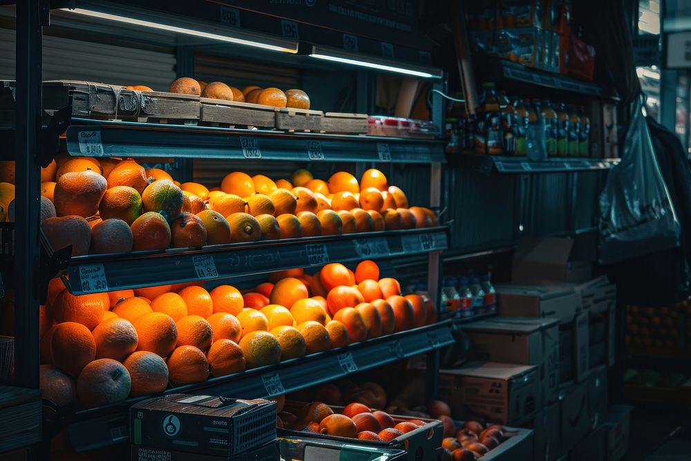 Supermarket fruit accessories grapefruit.