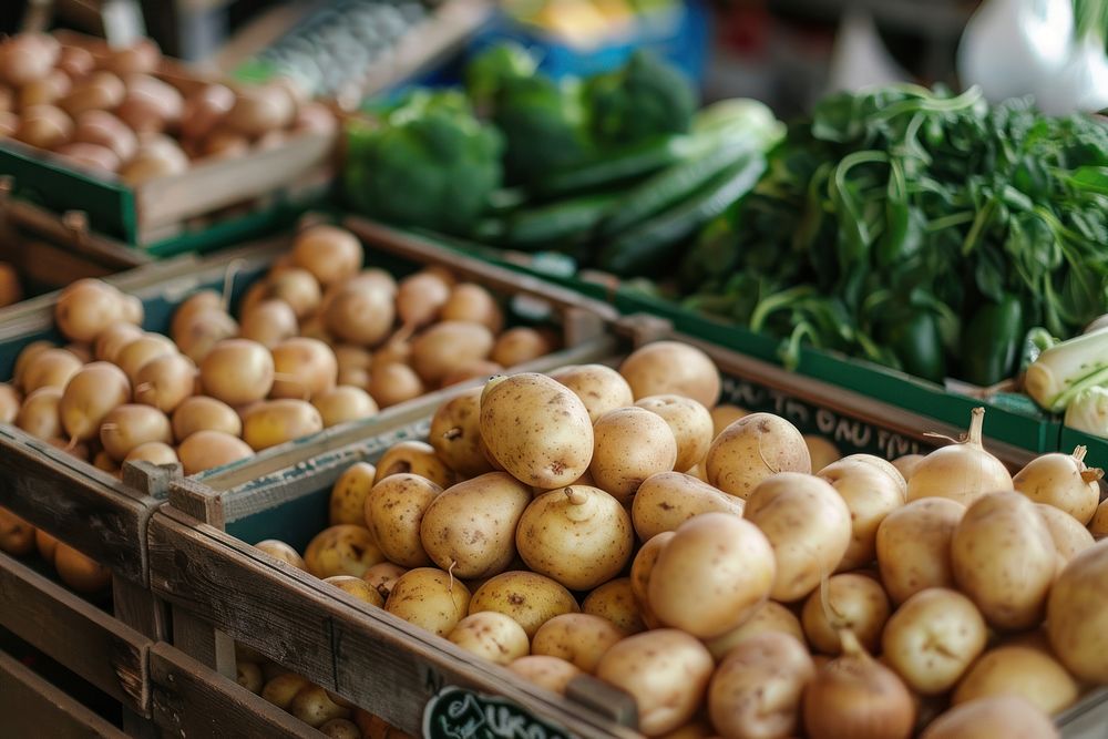 Supermarket vegetable produce potato.