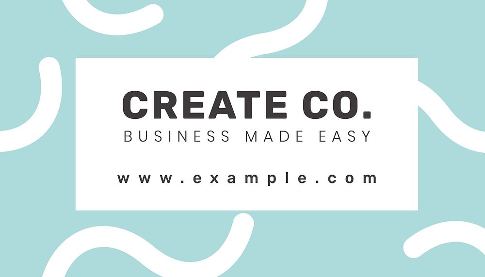 Abstract memphis business card template, customizable design