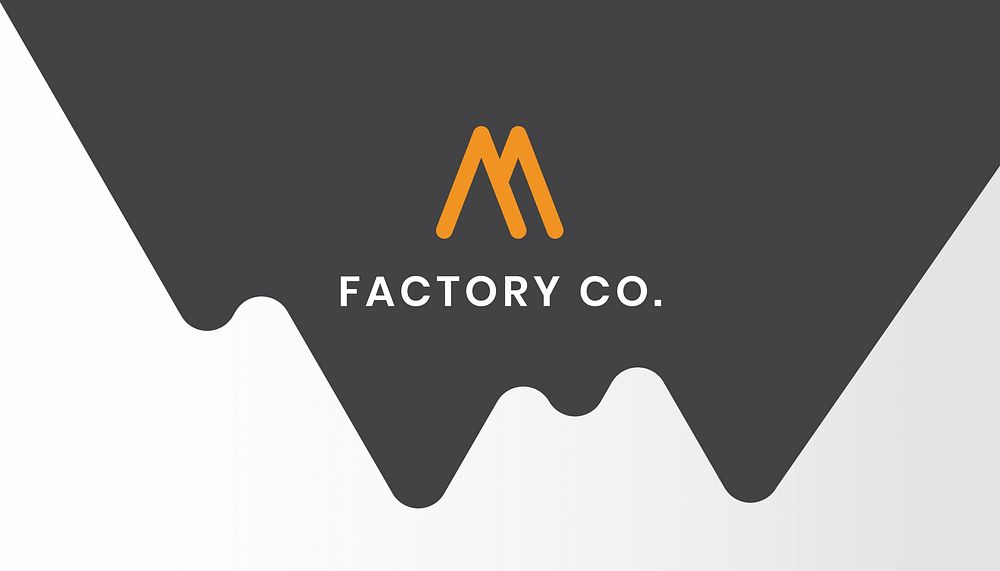 Modern mountain business card template, customizable design