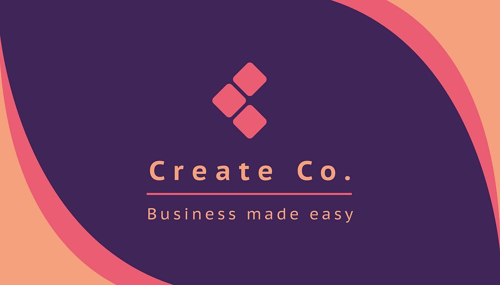 Colorful modern business card template, customizable design