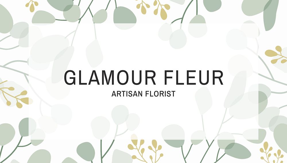 Aesthetic florist business card template,  design
