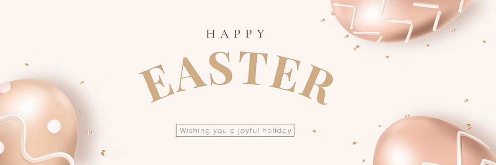 Fancy Easter email header template, editable text