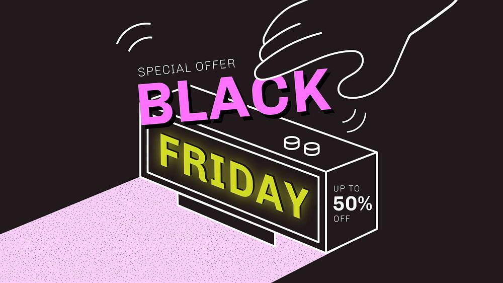 Black Friday sale blog banner templates, editable design