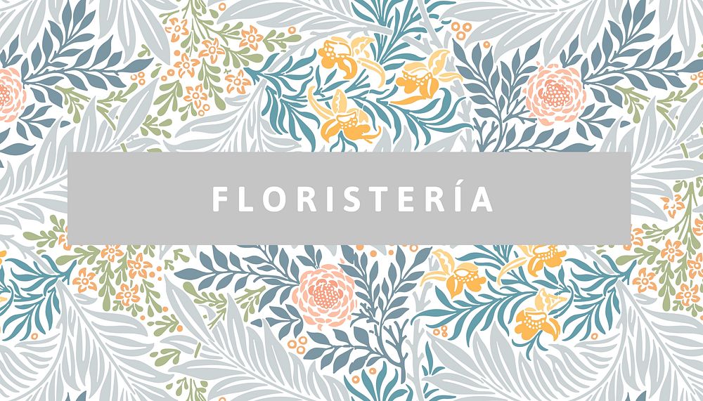 Business card template, floral  pattern  design