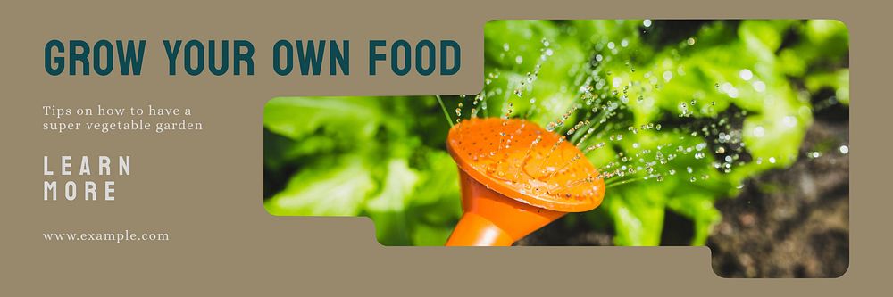 Grow your food email header template, editable design