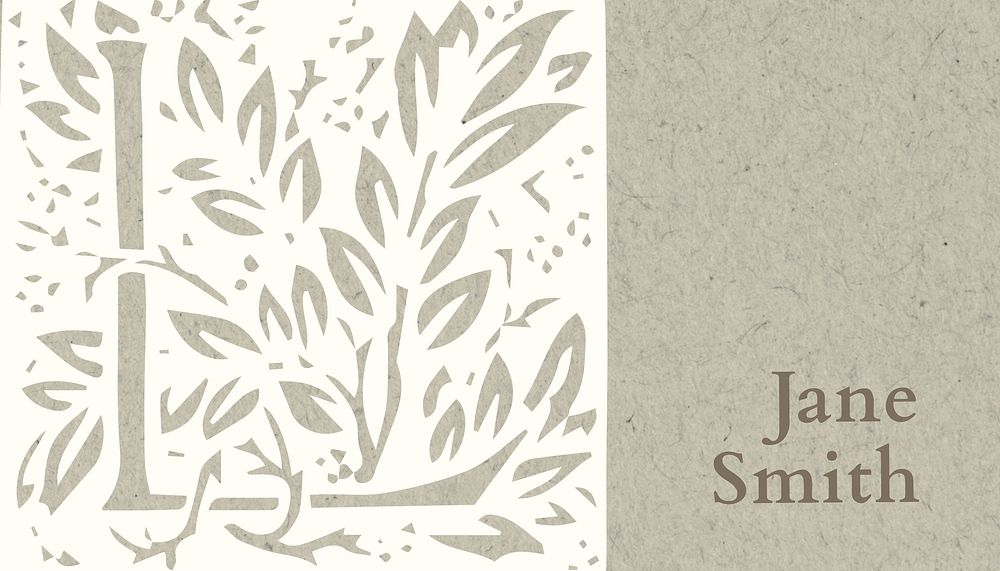 Botanical business card template