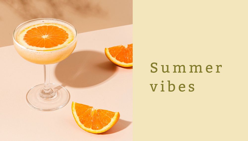 Summer drink business card template, editable text