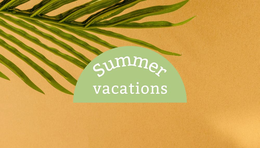 Summer vacation business card template, editable text