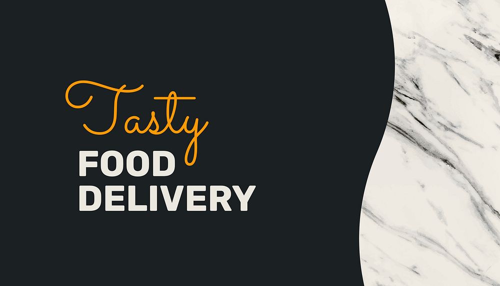 Food delivery business card template, customizable design