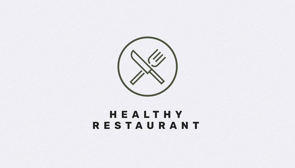 Healthy restaurant business card template, minimal editable design