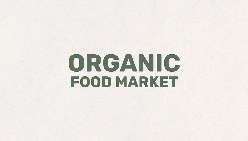 Food market business card template, minimal editable design
