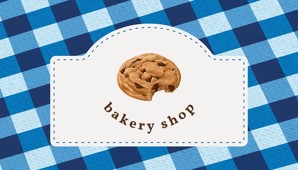 Bakery shop business card template, dessert illustration