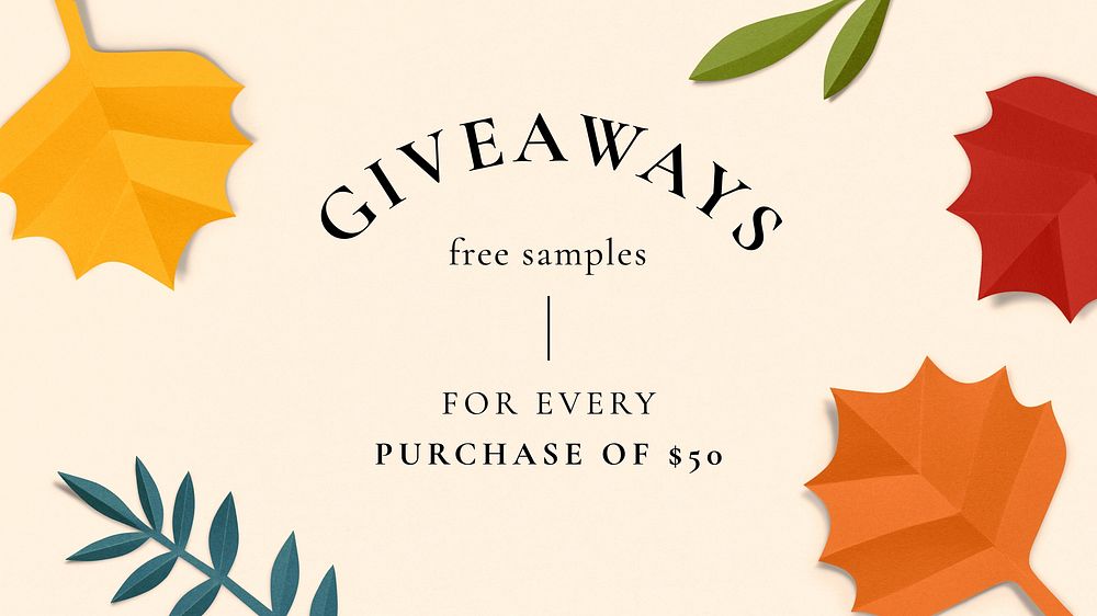 Giveaway blog banner template