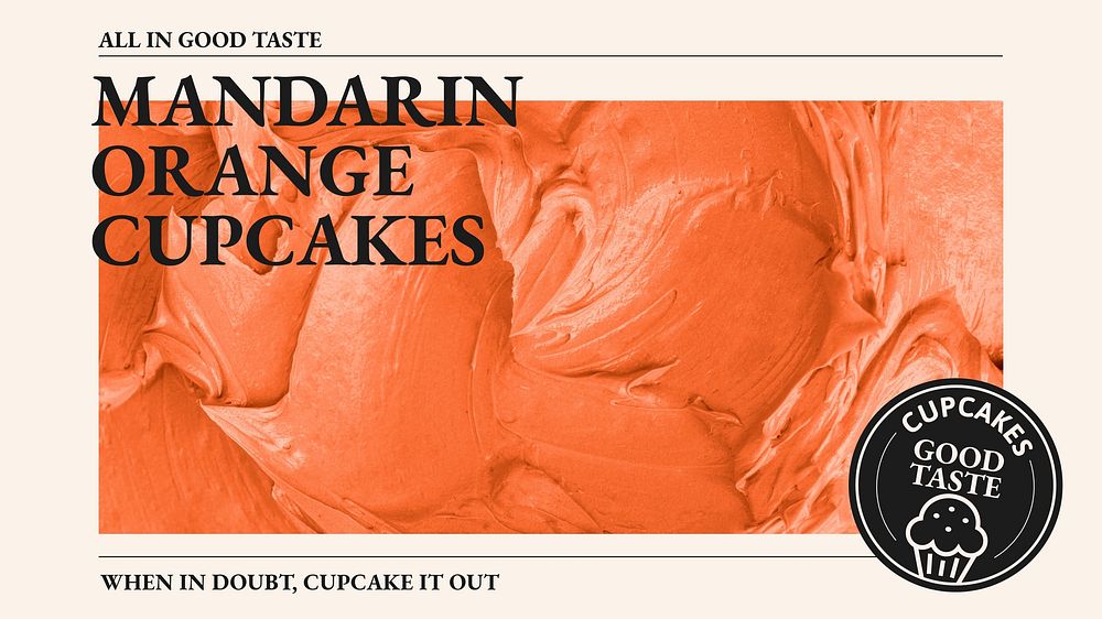 Cupcake shop blog banner template, editable design