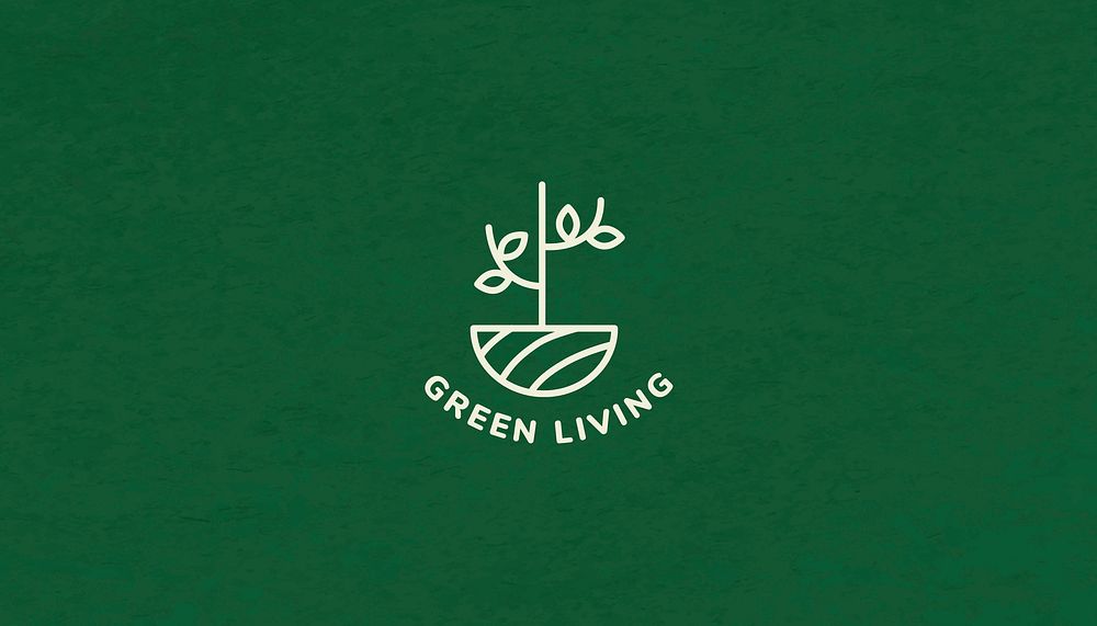 Eco business card template, green editable design