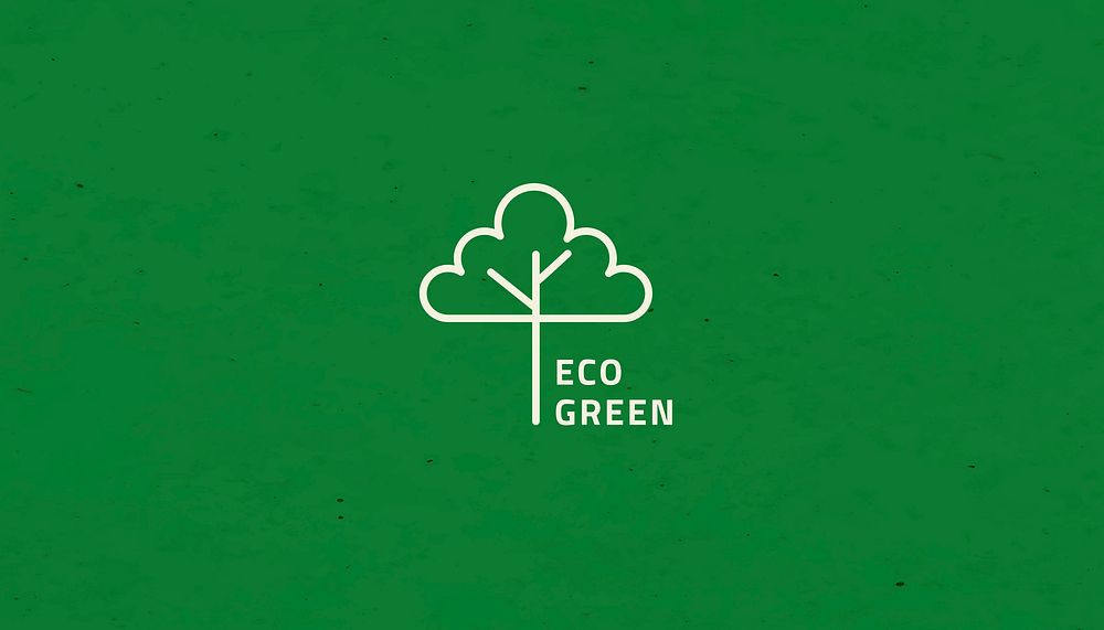 Eco business card template, green editable design