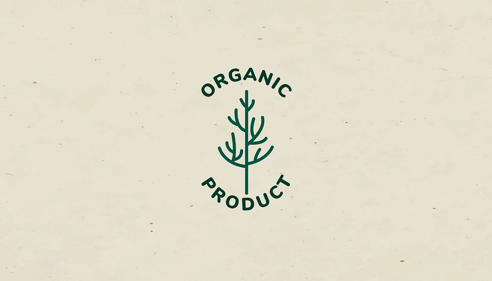 Organic product business card template, beige editable design