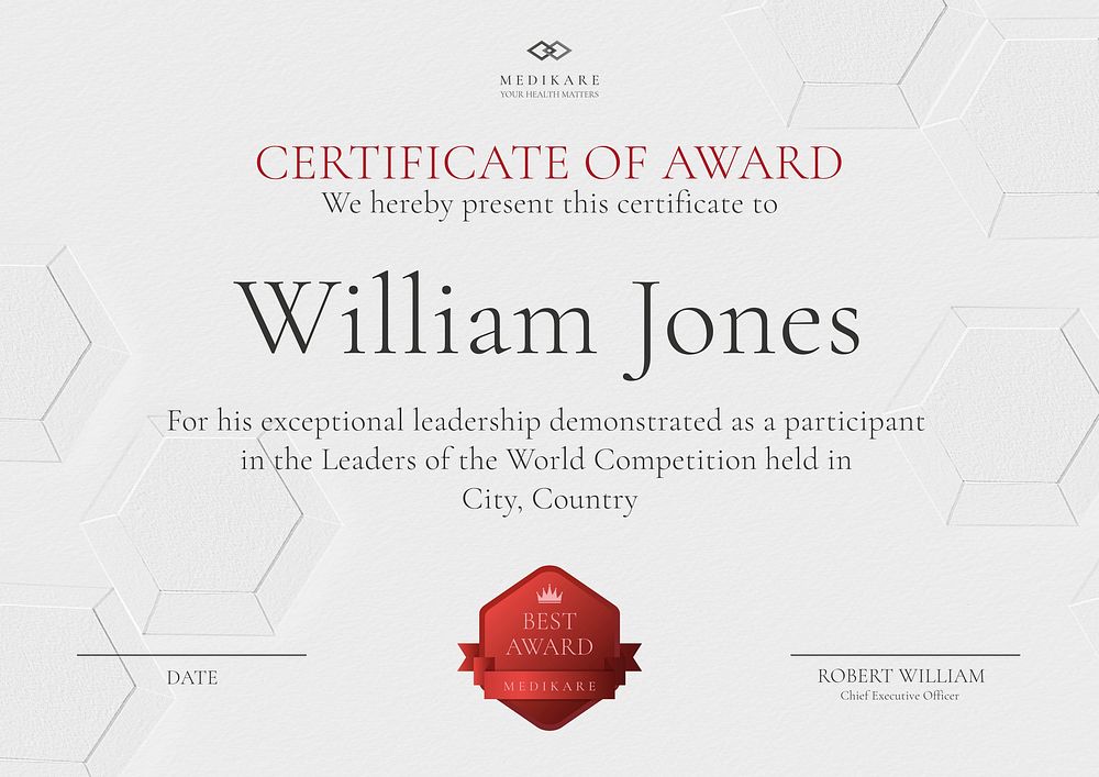 Achievement certificate template  