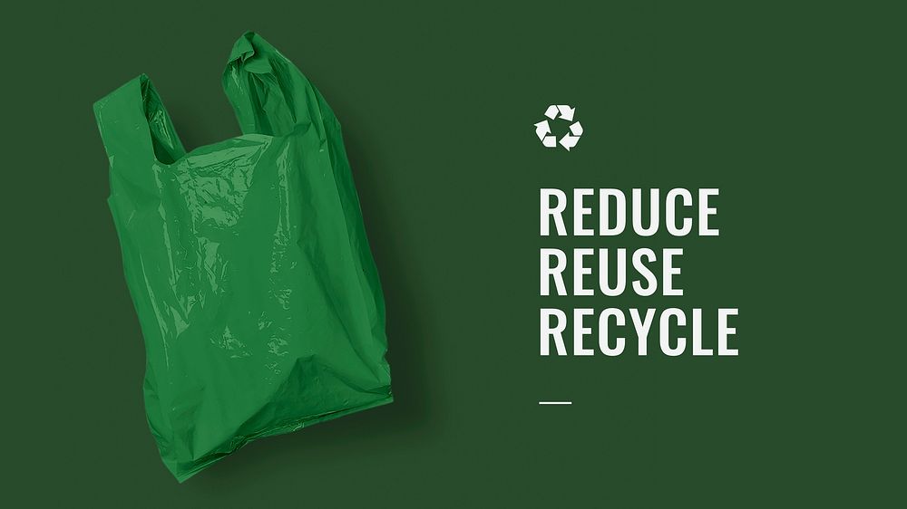 Recycle campaign blog banner template, editable text