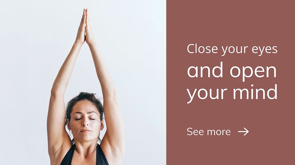 Yoga presentation template, wellness  design