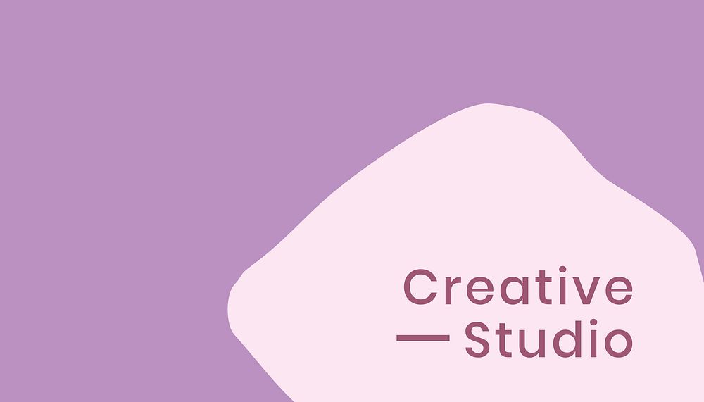 Cute purple business card template, editable design